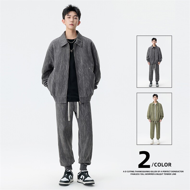 38575-P115大码控218秋季美式大码休闲套装，男装休闲套装，星座209