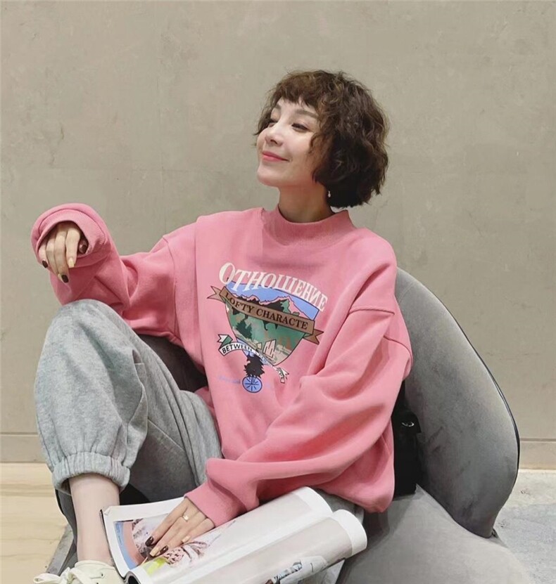 休闲卫衣，女装卫衣/绒衫，简单小珍