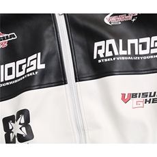 白底秋装2023机车服pu皮衣男女情侣宽松夹克秋季大码外套S246P118，男装皮衣，电商A233-2