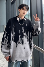 M8172/P65冬季新款毛衣男港?韩版美式潮牌上衣潮流情侣针织衫，男装针织衫/毛衣，电商A141