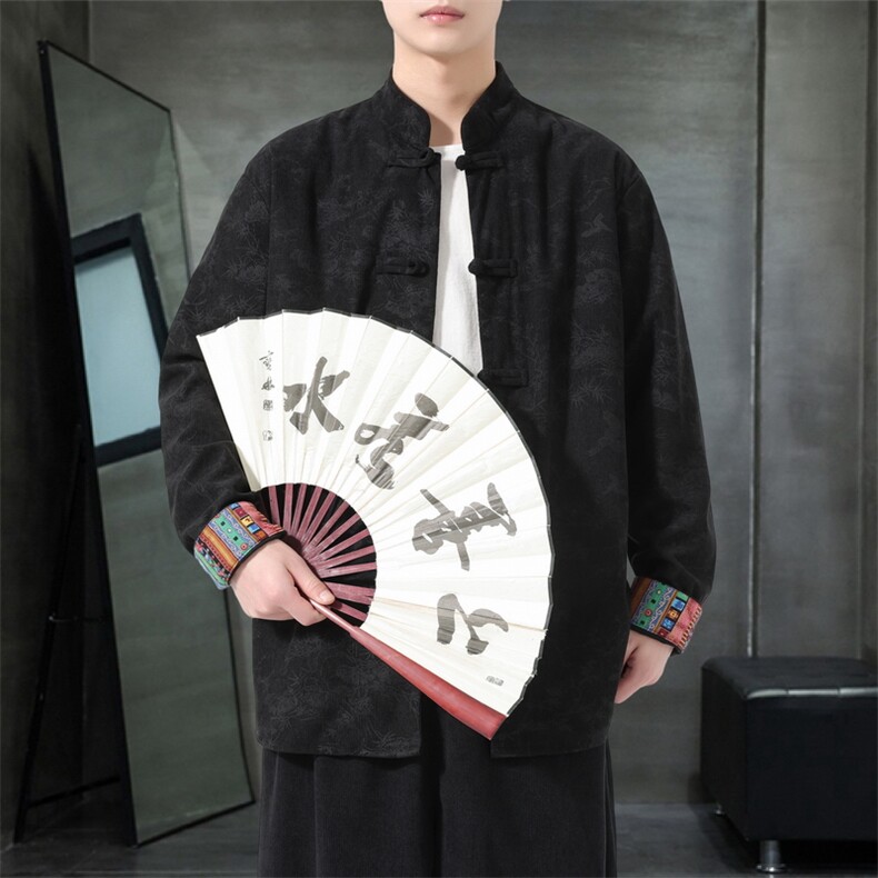男士衬衫外套灯芯绒夹克盘扣立领风XZ1512-2510-P55,男装夹克,星座1512