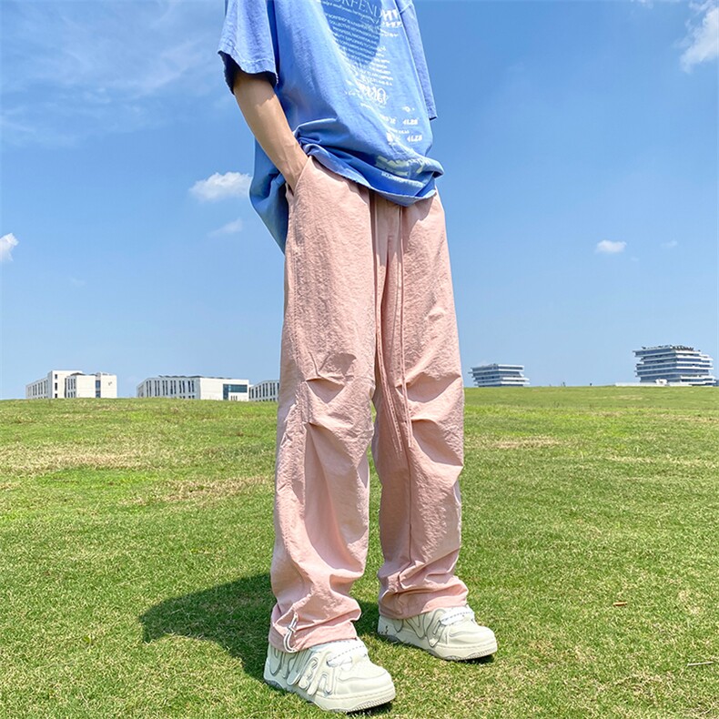 多巴胺降落伞裤子速干抽绳情侣裤男女休闲裤20XZ211-1-K2335-P55,男装休闲裤,星座211-1