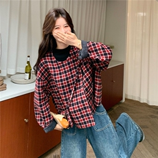 新款现货格子毛呢送包包2C282-985P235K338，女装毛呢外套，2C282