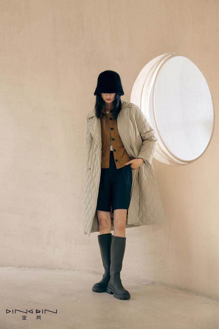 菱形格轻薄羽绒，其它，DINGOIN 定芹