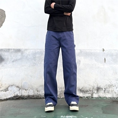 美式复古多口袋工装牛仔裤男春秋款高街设计感高腰宽松休闲直筒裤，男装牛仔裤，星座506A