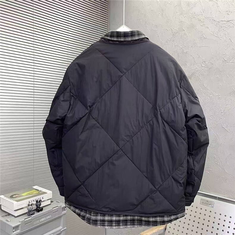 秋冬潮牌假两件轻薄款羽绒服男宽松休闲青年鸭绒外套Y06-P185,男装羽绒服,星座703-1