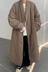 8XL-M 90白鸭绒！特大码羽绒服日系绒面长款棉衣男 YRFC03P268图片