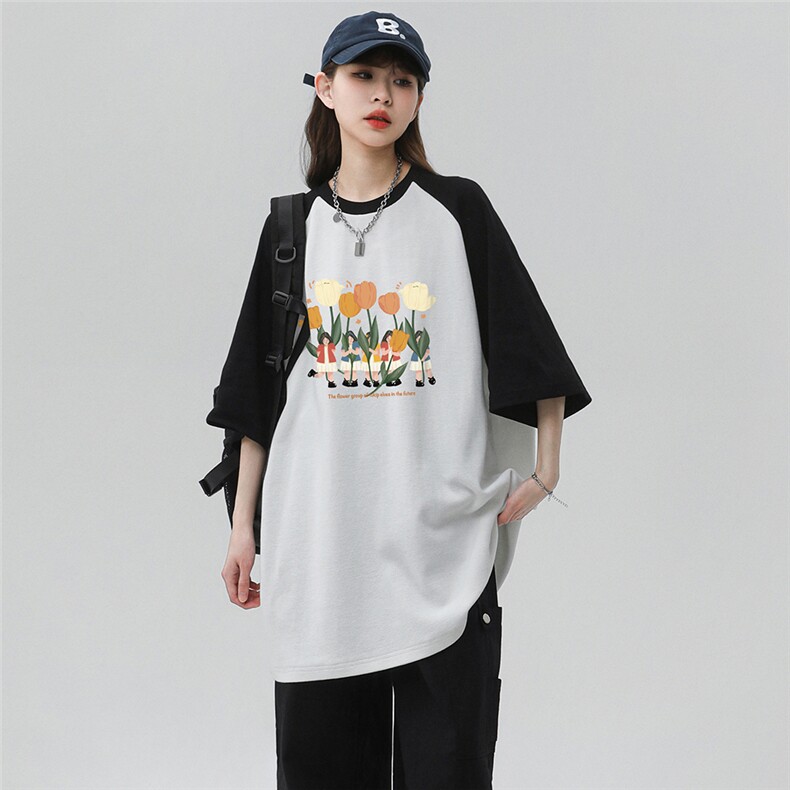 中性风新款百搭纯棉圆领印花潮流时尚宽松短袖T恤DT6365P35控58,男装T恤,电商A268