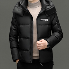 主推大货冬季鹅绒羽绒服外套男新款脱帽时尚潮流黑金面包服羽绒服，男装羽绒服，钱塘723