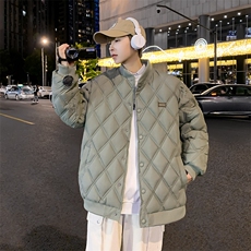 菱格冬季棉衣男加厚潮流休闲棉服个性棉袄青年男A266-WMY610-P75，男装棉衣，电商A266