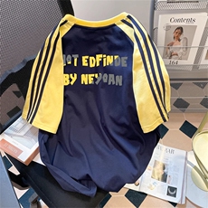 夏季美式高街重磅纯棉三条杠织带插肩撞色男女短袖T恤CZ56-特P25，男装T恤，电商A486