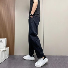 1506-1/KYS2261/P49男士休闲裤季设计感单款纯色弯刀裤痞帅百搭，男装休闲裤，星座1506-1