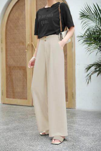 (现货)夏季新品麻料高腰显瘦拖地裤，女装，艺尚丽人
