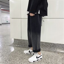 港风宽松复古牛仔裤男士秋季潮流个性直筒裤K869-P45，男装牛仔裤，电商A128