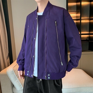 美式棒球服夹克男2025春款大码酷帅港风复古工装外套JK220-P75图片