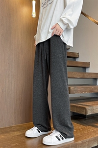 8XL-M 特大码糯米裤男垂感直筒宽松休闲羊绒裤子K995P55控78图片