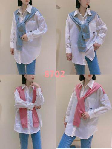 披肩衬衣，女装，咖啡色