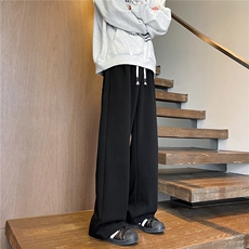 春季纯色休闲卫裤男款直筒美式运动裤特大码宽松阔腿裤KZ006P45，男装休闲裤，电商B312