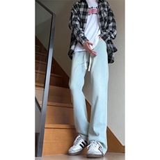 大货~美式高街vibe修身微喇抽绳松紧腰牛仔裤男K551-特P42控68，男装牛仔裤，星座1004-3
