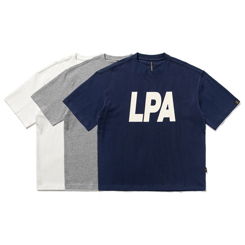 PL592 320克超重磅LPA印花短袖T恤图片