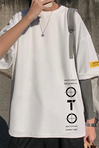 Q11114-P30 春夏季七分袖t恤男大码五分袖男短袖中袖图片