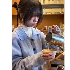 DY287-批55慵懒风纽扣开衫毛衣外套，男装针织衫/毛衣，星座603-2