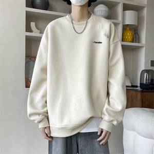 B368P35加厚慵懒风休闲情侣针织衫男女打底衫卫衣带图片