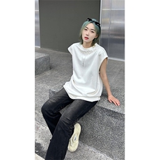 港风大码网红麂皮绒圆领无袖T恤背心男女XZ213-T070-P35控48，男装背心/马甲，星座213