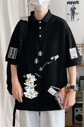 PL57115-P35翻领短袖polo衫男大码胖子半袖t恤男有领保罗衫模特,男装Polo衫,电商A040