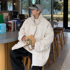 WASSUPHAPPY羽绒棉服男冬季潮牌加厚无帽立领棉衣潮流面包服外套，男装棉衣，星座506