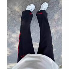 三条纹撞色拼接牛仔裤男款夏季微喇小众设计感裤子直筒裤NA096，男装牛仔裤，星座1116A（原606A-3）