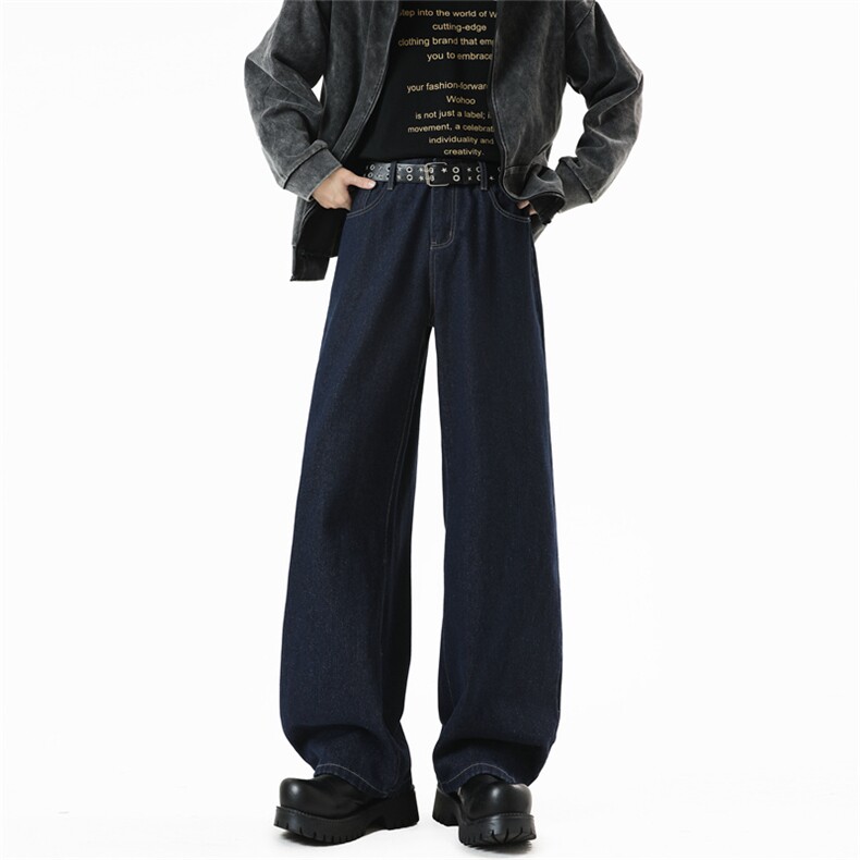 !!新款现货 原色宽松牛仔裤  809B-NK11-1-P50  S-XXL  蓝色 黑色图片