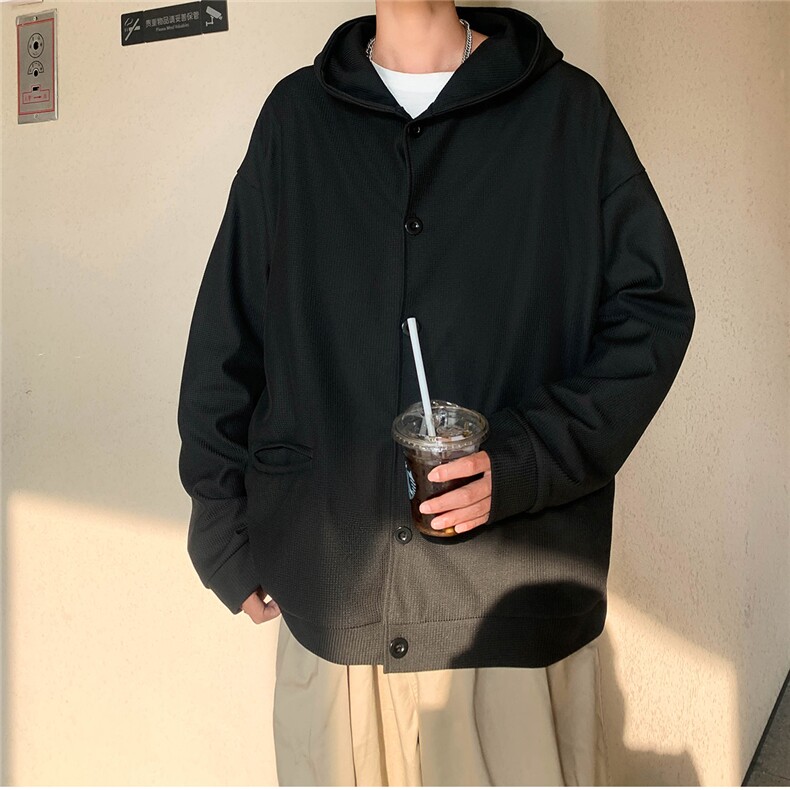 冬款秋款男连帽卫衣华夫格单排扣夹克外套WY089P50,男装卫衣,星座1013-1