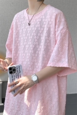 ！2026夏季男士提花短袖T恤百搭肌理感半袖TT259特P30，男装T恤，电商B220