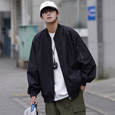 棒球服外套男春季美式vintage潮牌男装宽松飞行员夹克JK88-P75，男装夹克，星座308B-2