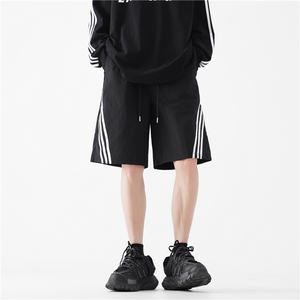 夏季新款户外速干冰丝透气条纹宽松五分裤B315-K24185-特p25控48图片