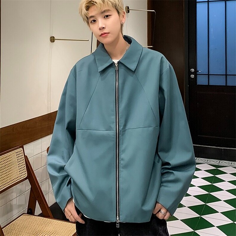 外套男高级感体制内穿搭行政夹克春季新款黑色棒球服W6021-P52图片