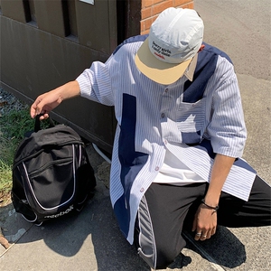 日系cityboy短袖衬衫男女夏季潮牌美式复古衬衣工装外套C29-P38图片
