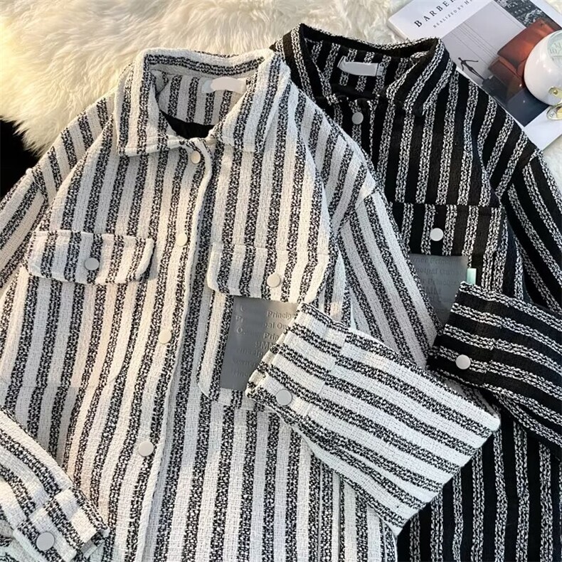 小香风外套男士秋冬季潮牌上衣服男生秋冬外套 H905 P55图片