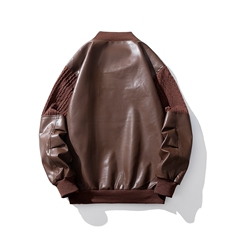 白底肩膀民族风大码M-5XL夹克男情侣皮衣男女外套男JK8756P110控，男装民族服装，星座227-7