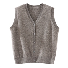 2025年秋季新款百搭女士系扣V领马甲,女装针织衫/毛衣,锦驼羊绒,财富天地 2025年秋季新款百搭女士系扣V领马甲,女装针织衫/毛衣,锦驼羊绒,财富天地