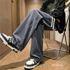 INS秋冬潮流百搭新款灯芯绒宽松直筒休闲裤B315-K23488-P45控58，男装休闲裤，电商B315