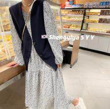 马甲两件套套裙，女装马夹，6·9衣社