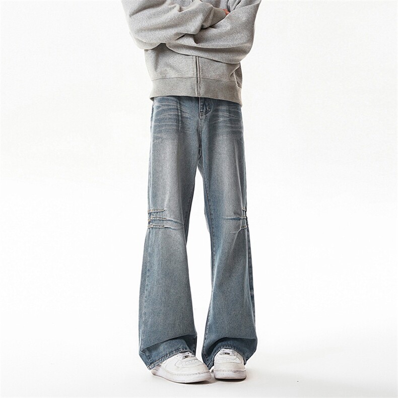 B221美式ins高街暗黑个性铆钉直筒牛仔裤LK25467-特P52控88，男装牛仔裤，电商B221