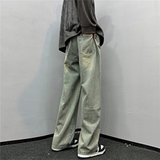 k1029-p40-控58M-5XL现货宽松cleanfit牛仔裤马丁靴黑暗黄泥，男装牛仔裤，星座116