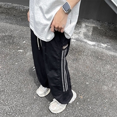 休闲裤男士韩版潮流高街帅百搭拼色2024夏季新款ins长裤K5391-P37，男装休闲裤，星座412-2