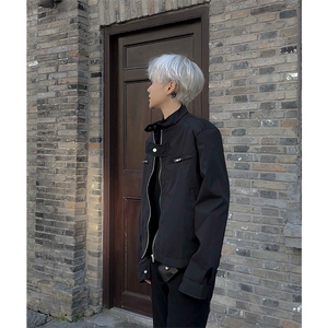 自家图，博主风cleanfit外套男短款美式复古飞行员夹克JK2413-P80图片