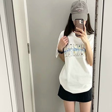 万针全刺绣工艺抖音得物高品质260克重磅纯棉双纱美式高街短袖T恤，男装T恤，电商A486