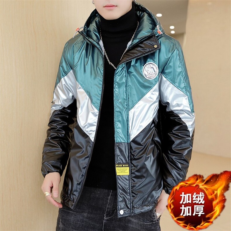 冬季亮三拼羽棉服男模特加厚夹克保暖外套工装棉衣上灰872加绒,男装夹克,星座1207