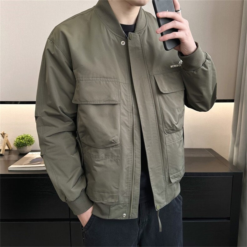 2025春装店主风新款棒球领印花休闲工装夹克外套男58118-P125,男装夹克,电商A413